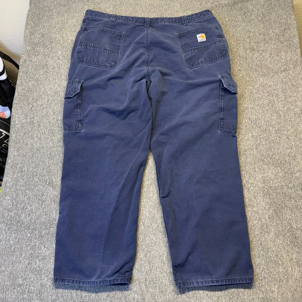 Carhartt FRB240-DNY Flame Resistant Cargo Pants Navy Blue Mens 44x30 CAT 2 Work